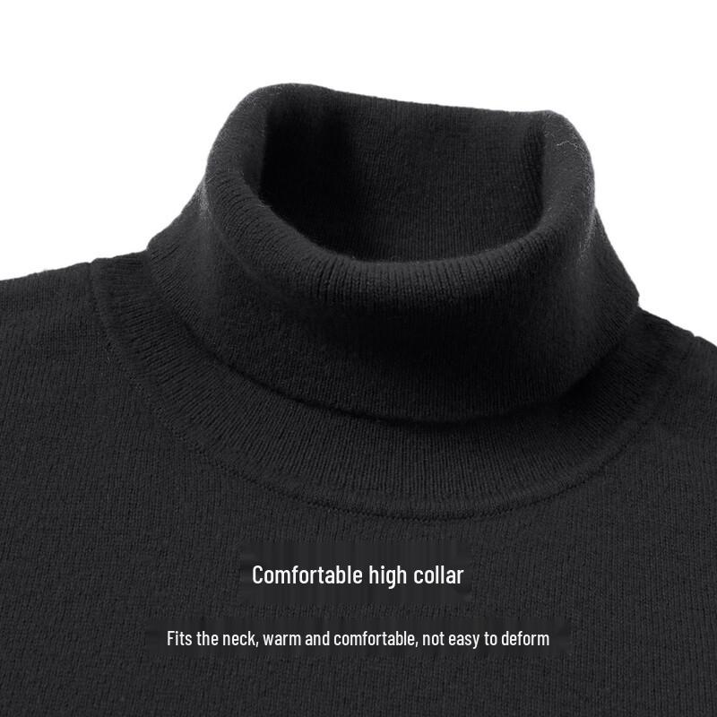 Hodo Men's 100% Lambswool Heavyweight Turtleneck Sweater