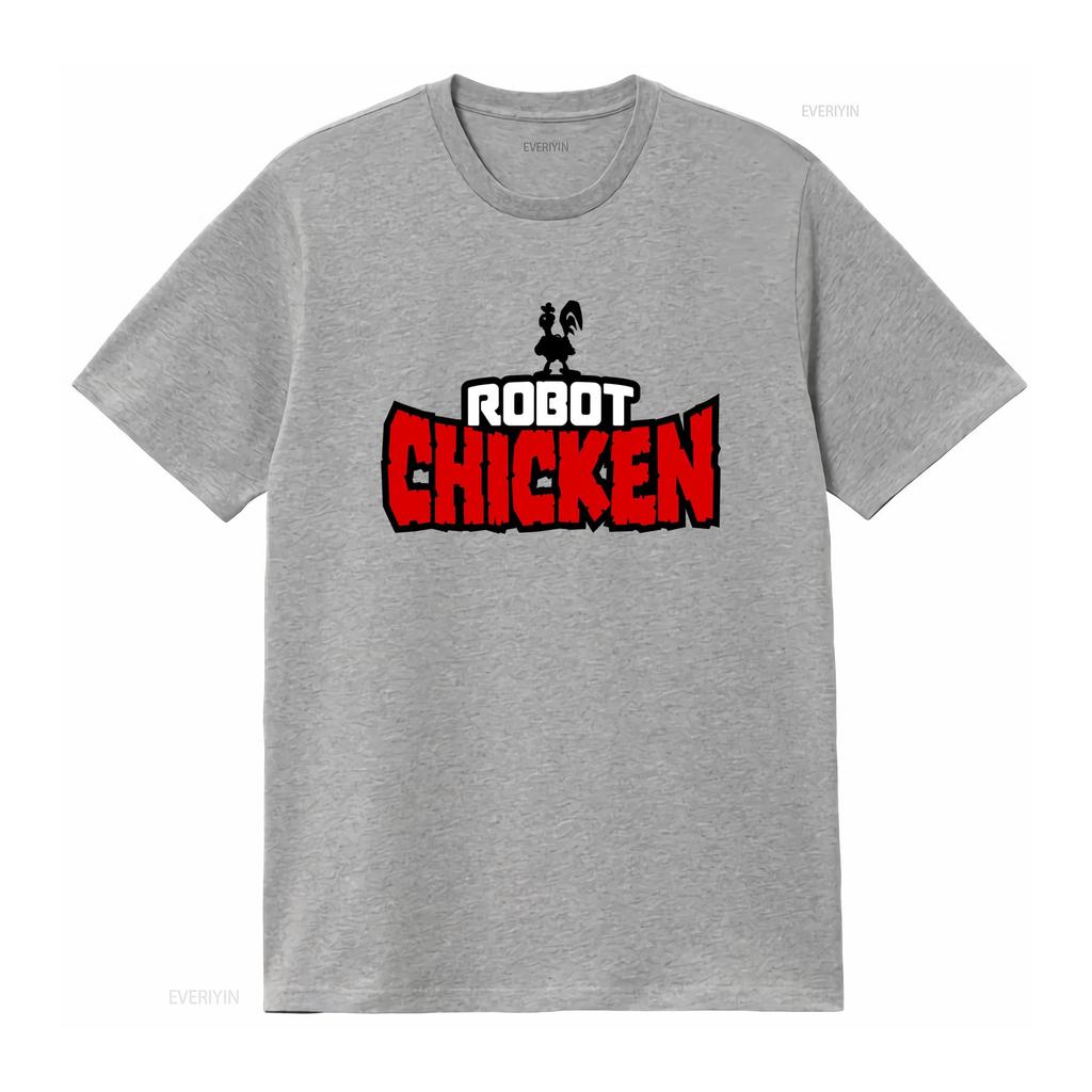 ROBOT CHICKEN Koszulka z serialu TV Unikalny i Stylowy Design dla Fanów vintage Sprana męska Wygodna Lekko Rozciągliwa moda