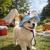 Colorful Adjustable Cat Bucket Hat Round Brim Breathable Cat Baseball Cap with Ear Holes Dog Caps Outdoor