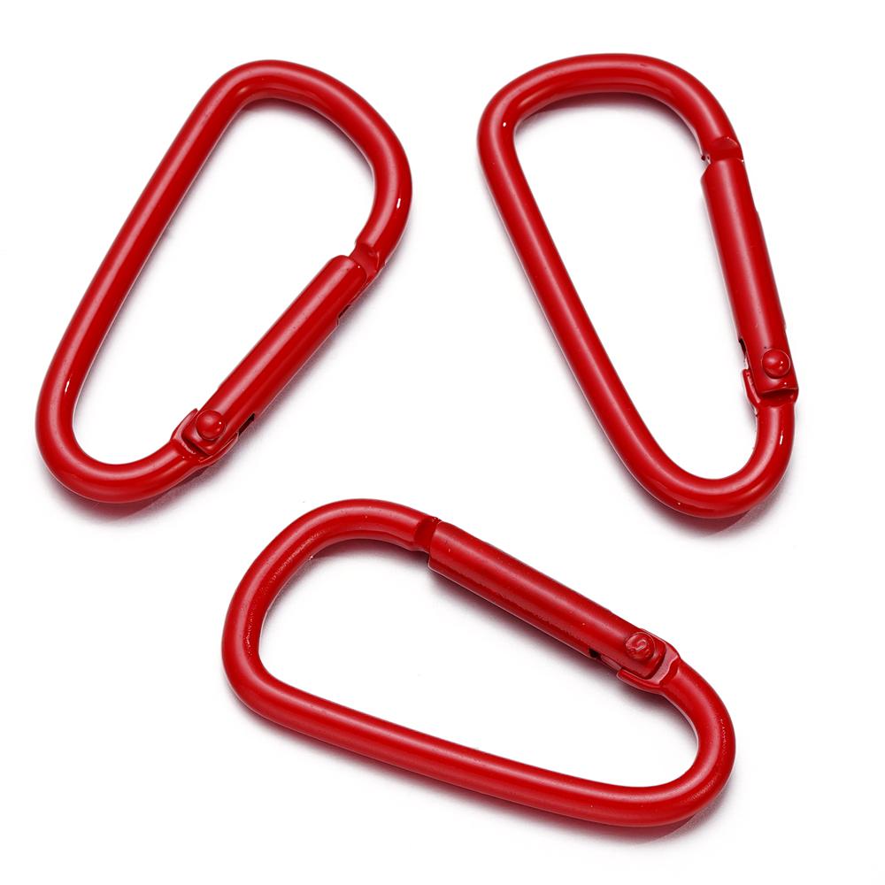 5pcs Carabiner Keychain Alluminum D-ring Clasp Multi-colorsHook Clip Keychains Camping Backpack Buckle Jewelry Making Supplies