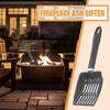 Fireplace Ash Sifter 12.8 Inch Heat Resistant Fire Pit Sifter Stainless Steel Hollow Out Ash Shovel for BBQ Campfire Charcoal