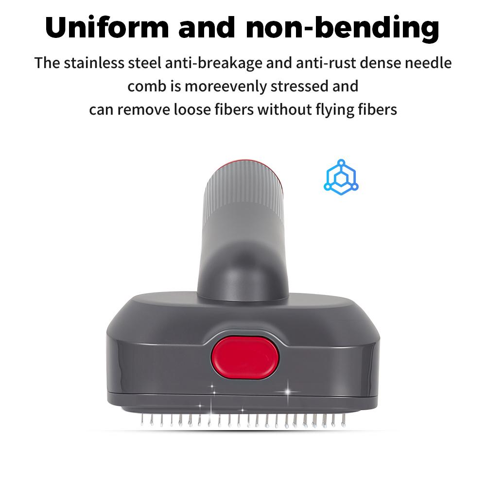 2-In-1 Pet Grooming Vacuum Brush Kit, Dog Cat Shedding Hair Removal Tool Compatible for Dyson V6 V7 V8 V10 V11 V15 Cordless Vacuum Cleaner