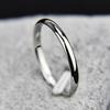 Fine Glossy Titanium Steel Simple Ring Wedding Jewelry Round Valentine's Day Lover Gift