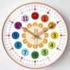 10-inch 25cm Clock Wall Clock Living Room Creative Internet Celebrity Early Education Learning Clock Home Silent Quartz Clock
