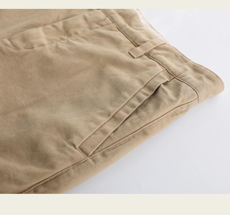 Męskie spodnie khaki w kolorze białym, bawełniane, w stylu 25 lat – uniwersalne, swobodne, proste nogawki, wiosna/jesień