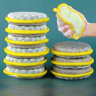 10-piece Set of Kitchen Dishwashing Cloth, Double-sided Sponge, Scrubbing Pot Cloth, Non-stick Oil Dishwashing Cloth, Scouring Pad