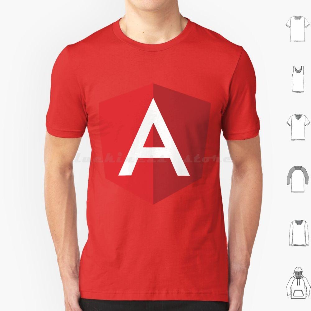 Angular Logo T Shirt Cotton Men Women DIY Print Angular Javascript Angularjs Js Programming Logo Angular Js Development Web
