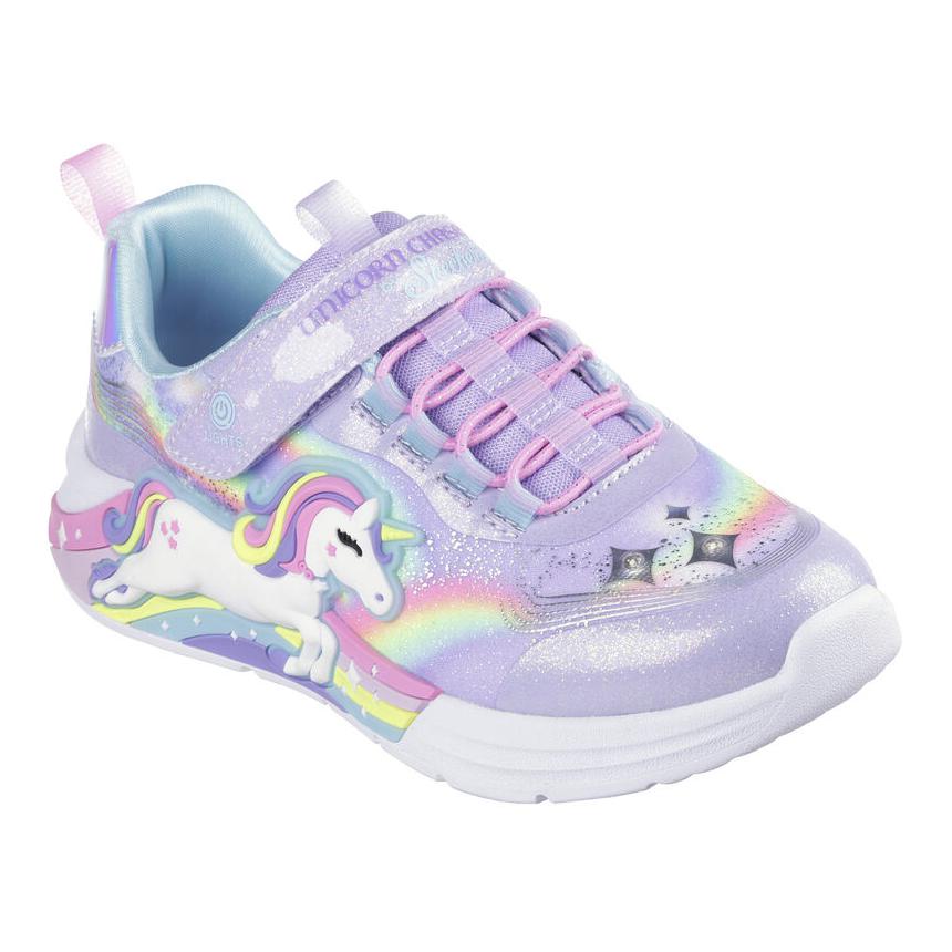 Skechers Kids Unicorn Chaser Comfortable Non-Slip Durable Low-Top Casual Shoes Kids sneaker Purple 302298L-LVMT