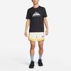 Nike Dri-Fit Graphic Print Quick-Dry Trail Running Short-Sleeve T-Shirt Men Tops Black DM5424-010