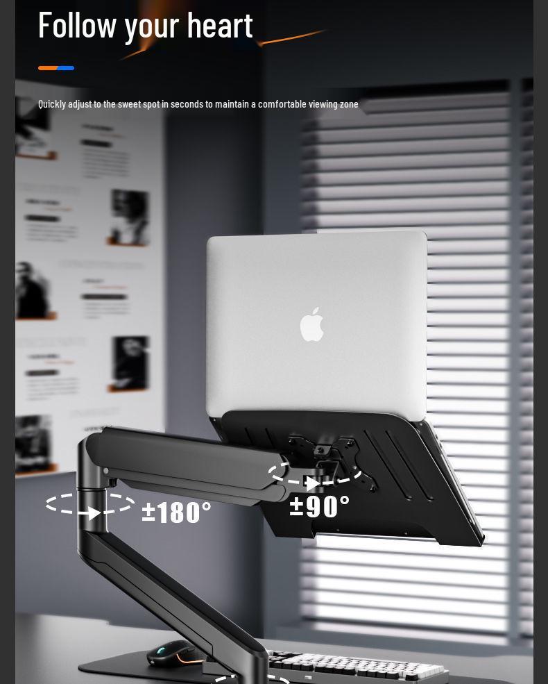 Dual Screen Cantilever Laptop & Monitor Stand