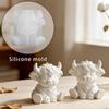 Yak Figurine Silicone Molds Multipurpose Silicone Mould Heat Resistant Easy Demolding for Resin Casting Candle Soap