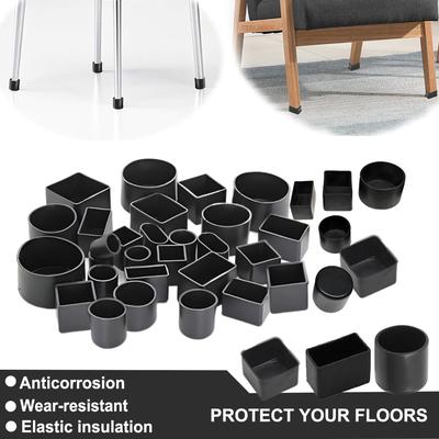 4pc Table And Chair Footrests Home Protectors Free Moving Table Stool Leg Caps Prevent Hardwood Floor Scratches and Reduce Noise