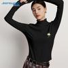 Jeanswest Women's Fleece-Lined Ruffle-Edge High-Neck Thermal Top