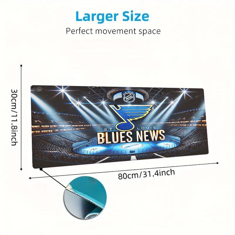 St. Louis Blues Logo Color Mouse Pad Large Gaming Table Cushion Non-slip Laptop Tablet Big Mousepad XXL Mat Mini PC Playmat With Lock Edge