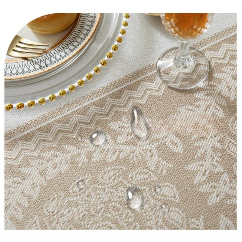 Nordic Style Imitation Cotton Linen Fabric Tablecloth Waterproof Oil Proof Table Cloth Tea TableCover Cloth Rectangular Thermal Insulation Tablecloths