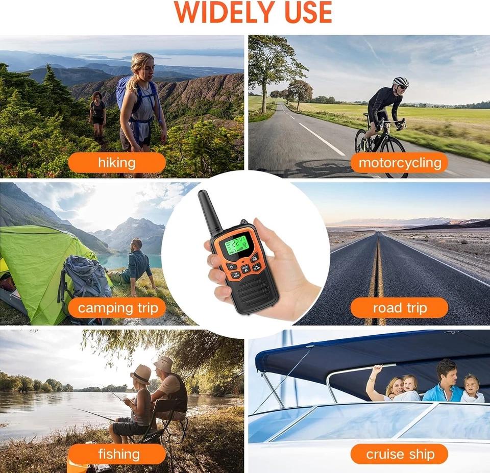 2PCS Handheld Walkie Talkie Radio Long Range 100 Mile Two Way Radio Comunicador Transceiver Charge Headset Waterproof Outdoor