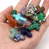 Kleurrijke Kruis Edelsteen Ketting Opaal Kristal Tijgeroog Kwarts Hanger Natuurlijke Amethist Agaat Hanger Echte Steen Kettingen