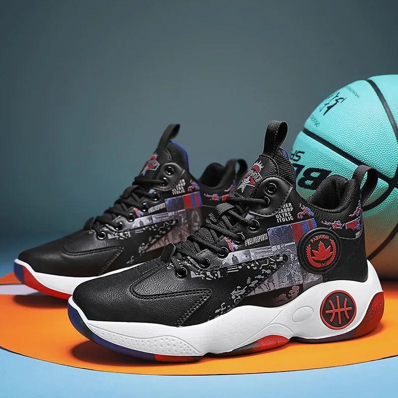 Men's Sneakers High-top Basketball Shoes Men Fashion Wear-resistant Casual Shoes Platform Shoe Breathable Non Slip Running Shoes