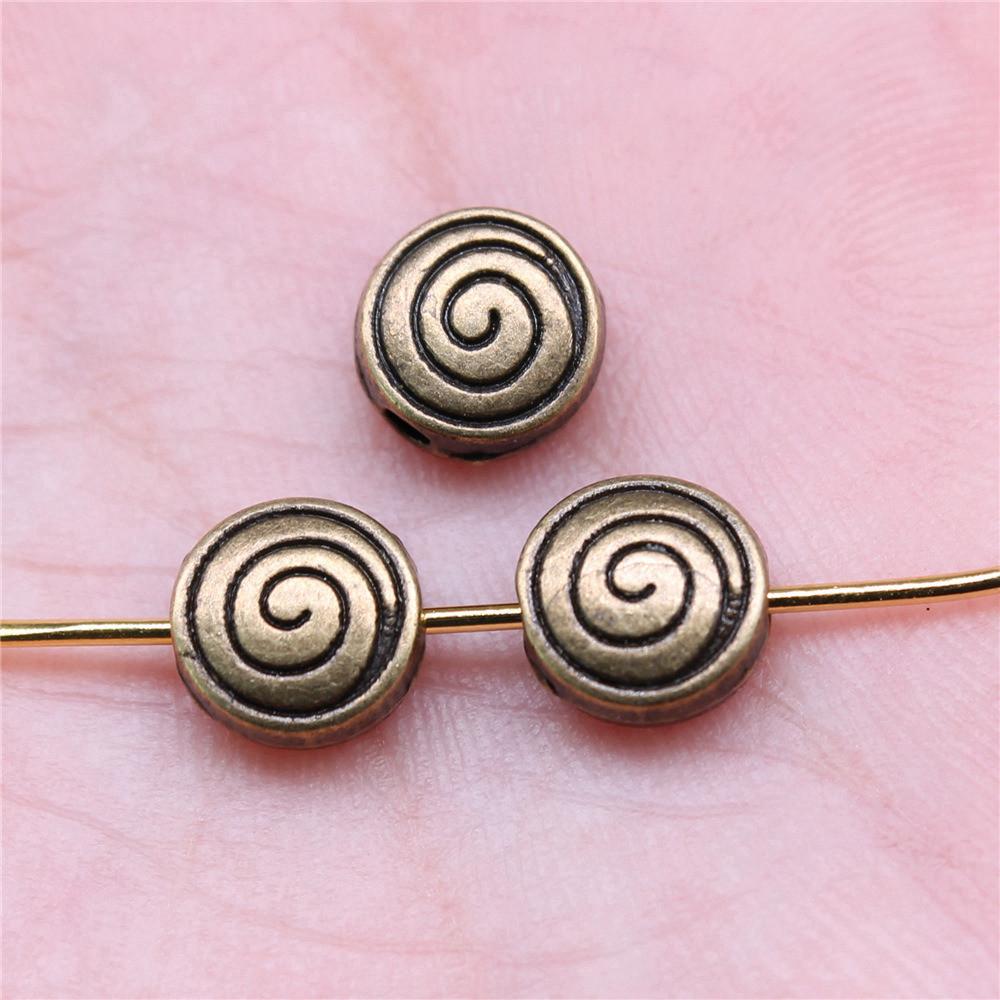 Geometric Small-Hole Spacer Beads Mini Antique Bronze Zinc Alloy Jewelry Making Fix Bead Position Style Bead Spacers