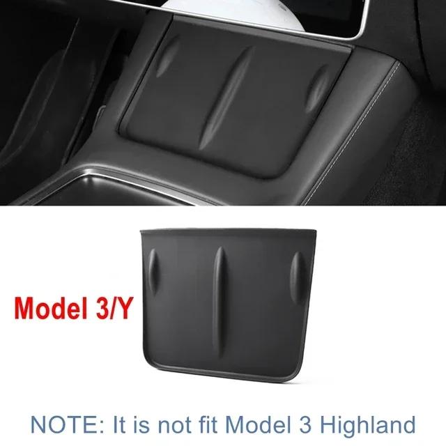 For Tesla Model 3/Y Wireless Charging Silicone Pad Carbon Fibre Central Control Non-Slip Charger Protector Mat Car Accessories