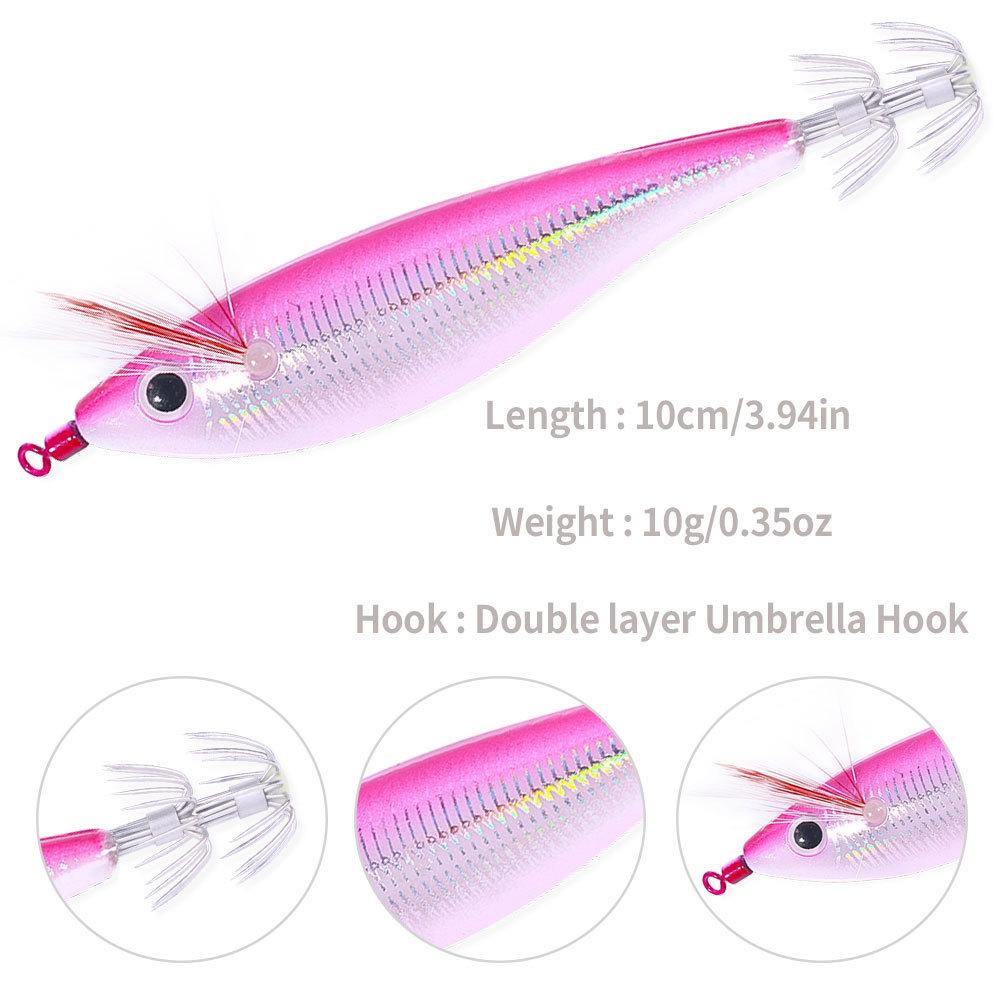 Luminous fishing bait10cm10gRound-bellied shrimp, squid hook, horizontal shrimp, wooden shrimp, special artificial bait for nigh