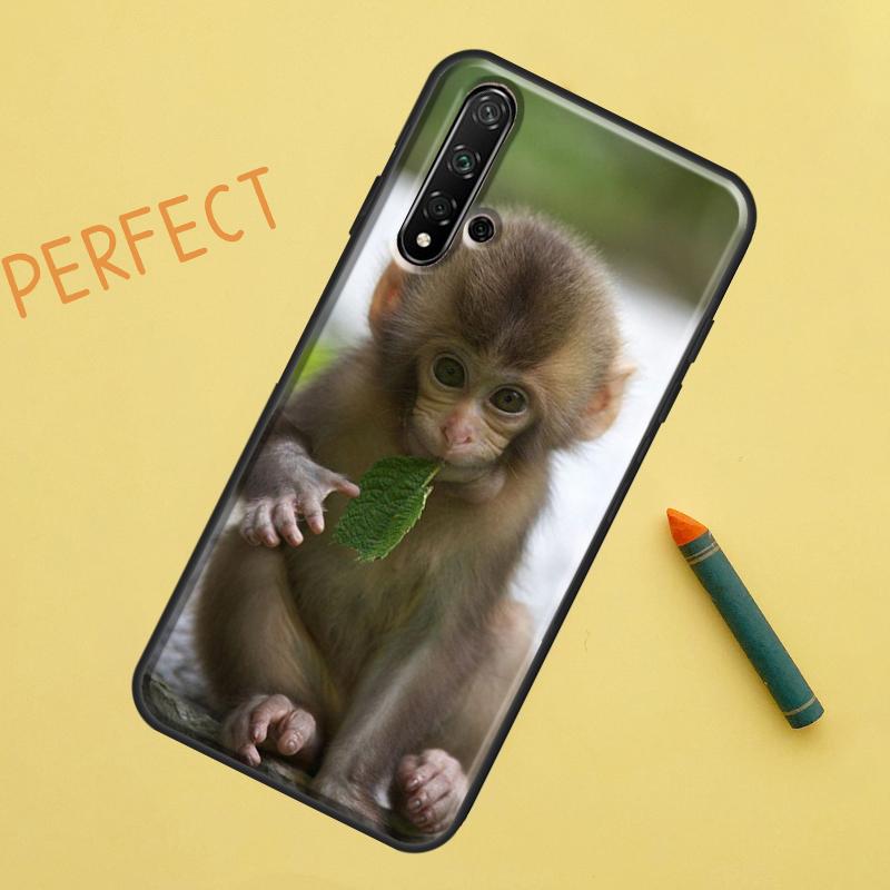 Cute Baby Monkey Animal For Huawei Nova 8i 12i 11i 12s Y73 Y72 Y61 Y91 Y90 Y70 Y60 9 10 SE P30 P40 Lite P60 Pro Case