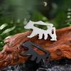 Stainless Steel Carabiner Keychain Multi Tool Bottle Opener Card for Outdoor Use Hiking Camping EDC Tool