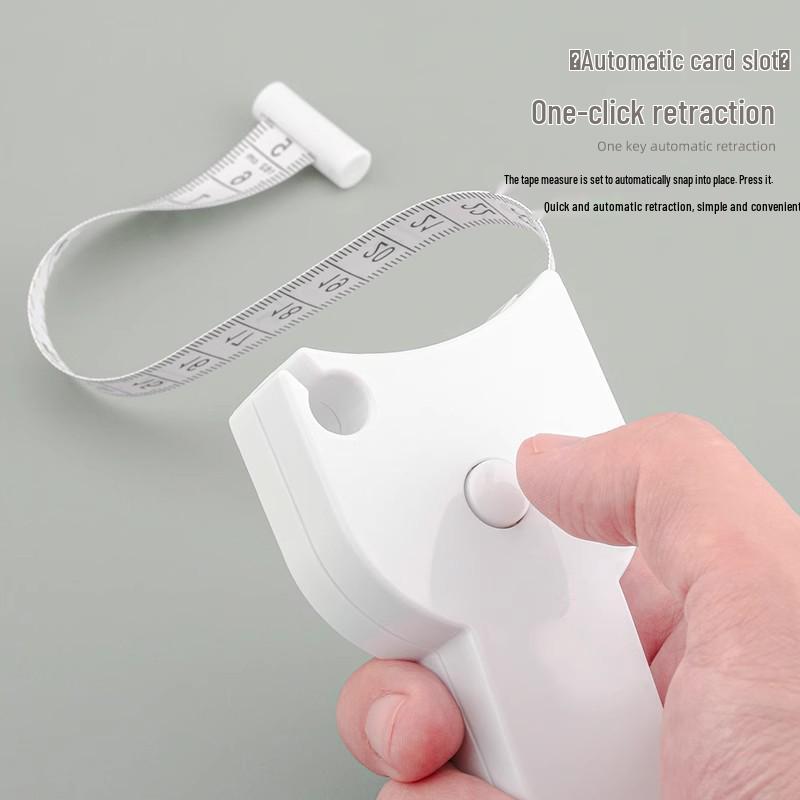 3D Household Automatic Measuring Tape - PVC Double-Sided Scale, Portable & Retractable