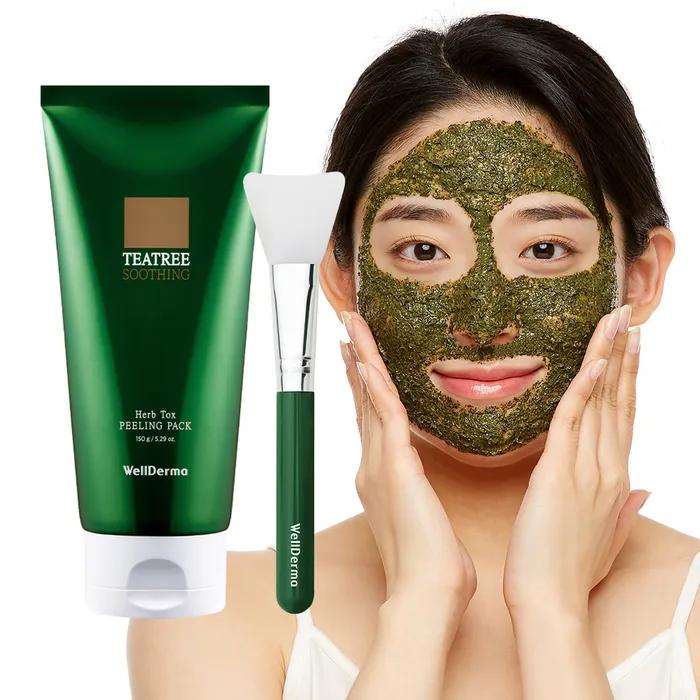 [Gift Present] Welderma Chaisul Tea Tree Herb Tox Peeling Pack 150g + Exclusive Brush/Peeling Pack Miniature & Peeling Sponge Present