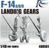 Rokit Studios Grumman Tomcat Landing Gear Wheel Set Tamiya Model Plastic Model Parts RKS480501T 1/48 F-14A/B/D & Weight-Deforming (Normal Position)