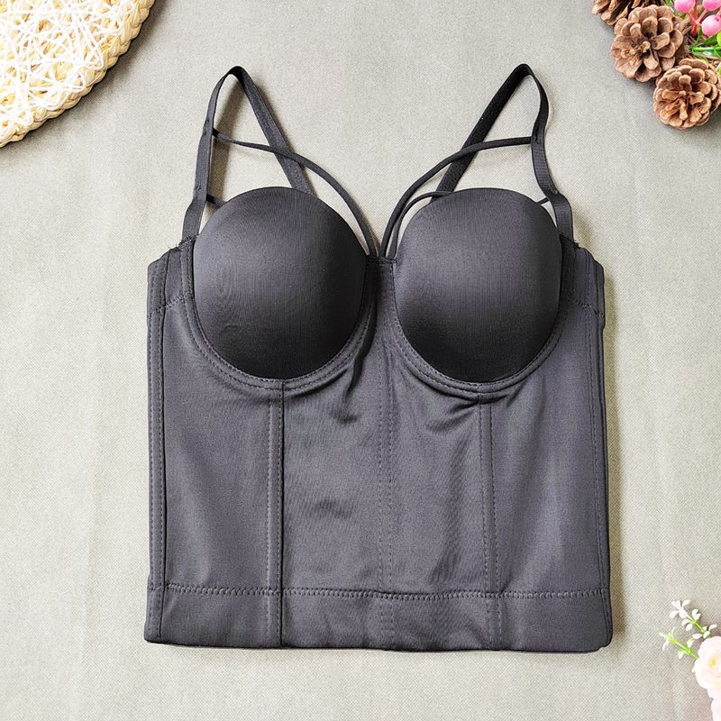 

Топ-слинг, верхняя одежда, нижнее белье, корсет на косточках, пояс для талии, модный облегающий, без бретелек, сексуальный, для сценического выступления южнокорейской женской группы Black 38C/85