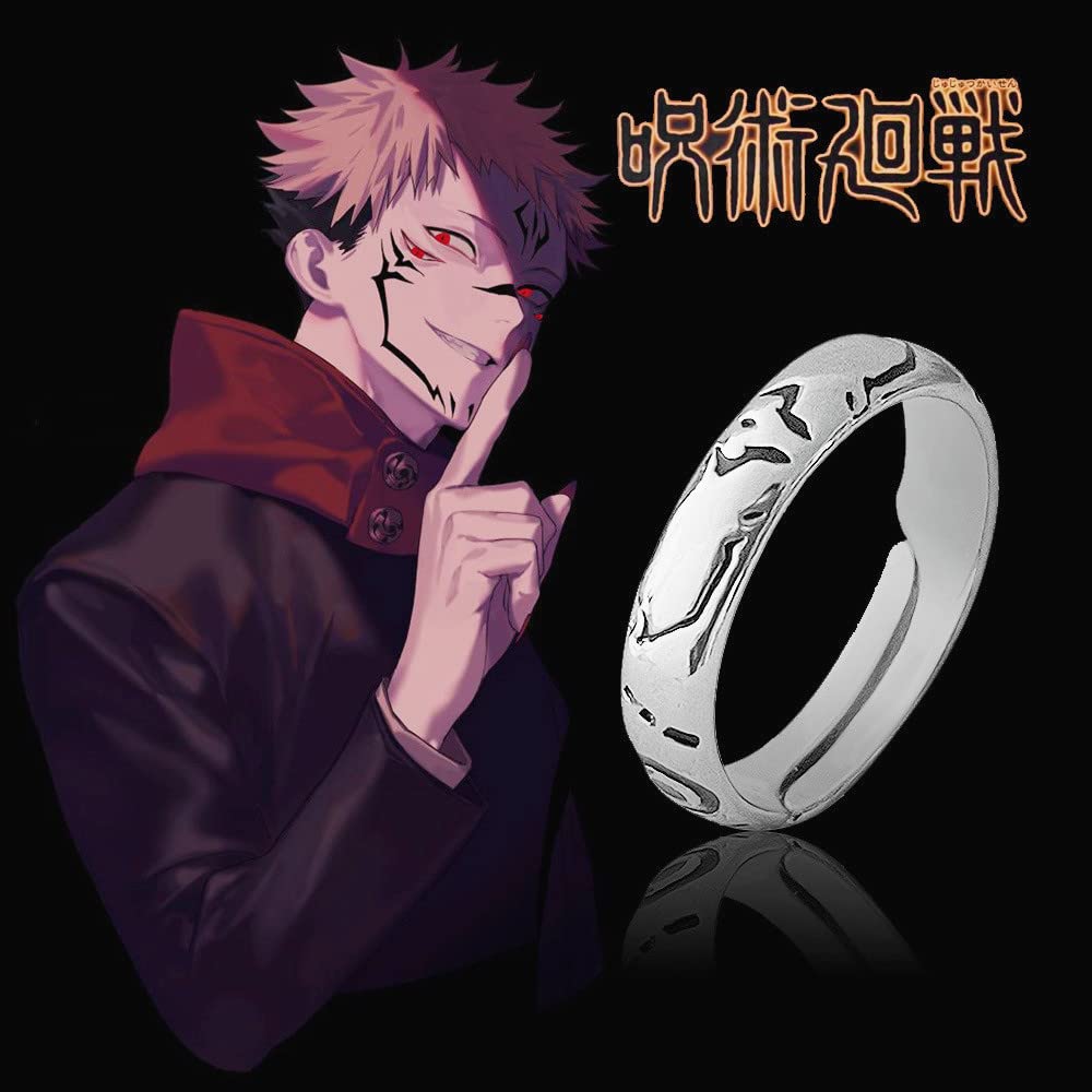 [Akixen] Ryoumen Sukuna Ring, Cosplay Anime Prop, Lightweight Accessory, Fashion Accessory, Halloween, Christmas Gift