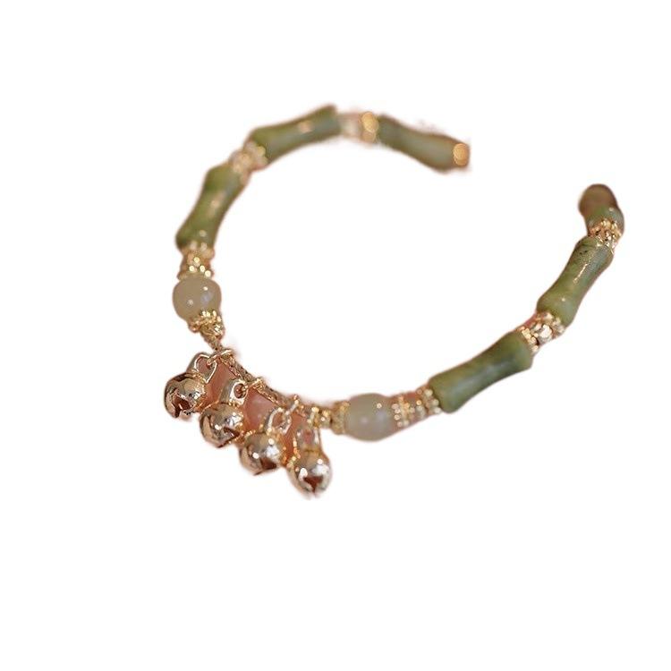 Listen to the wind chimes, new Chinese bamboo bells, bracelets, female original niche retro gifts