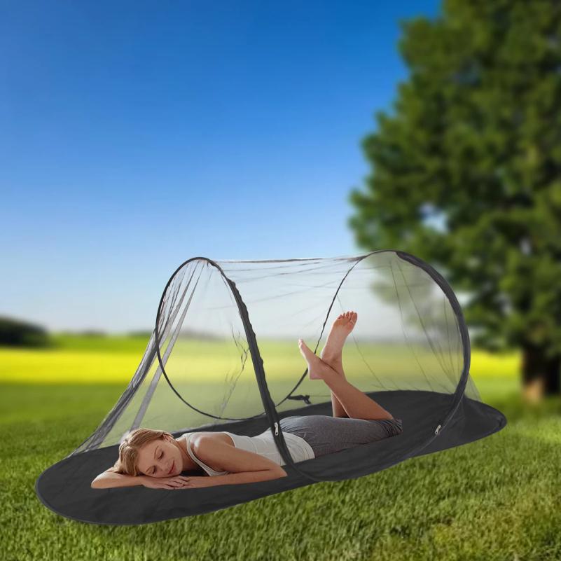 Nuovo Telo Tenda da Campeggio Esterno Anti-Zanzare Portatile Esterno Tipo Barca Installazione Gratuita Lancio a Mano Viaggio Zanzariera