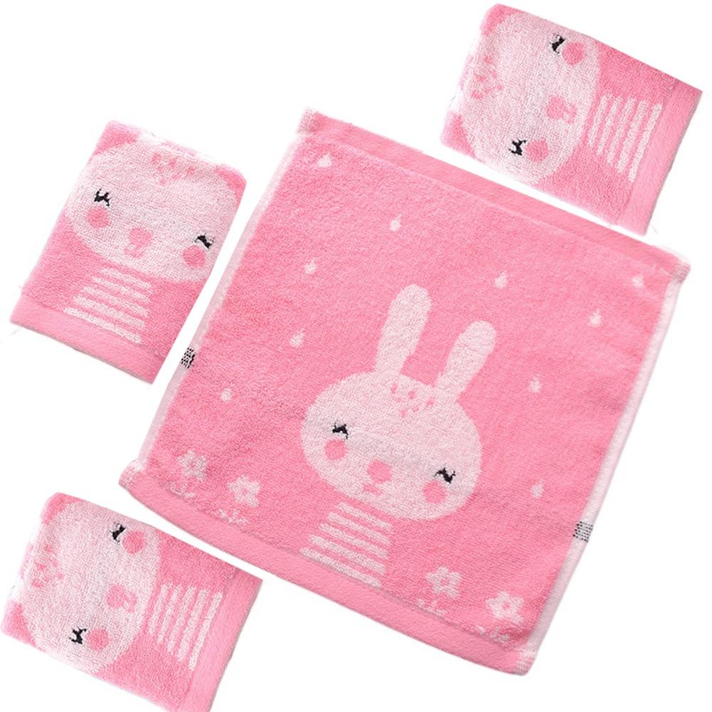 

4Pcs Cotton Rabbit Hand Towel Cute Children s Handkerchief Shower Towels Rabbit Dishcloth Bedroom