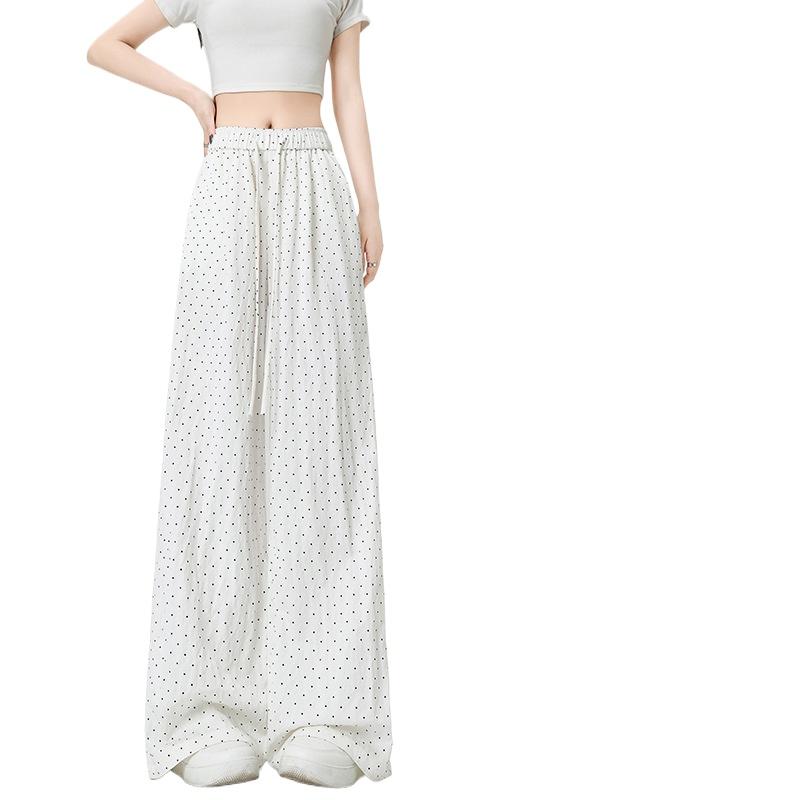 Wide-leg Pants Women's Spring and Summer High-waisted Thin Lazy Style Versatile Loose Straight Casual Pants