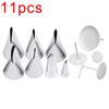 11pcs Rose Leaf Flower Cake Cream Decoration Tips Pastry Tools Stainless Steel Piping Icing Nozzle Head Dessert Decorators