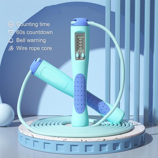 Skipping Rope Adjustable Anti Slip PVC Portable Smart Counting Training Jump Rope Daily Use