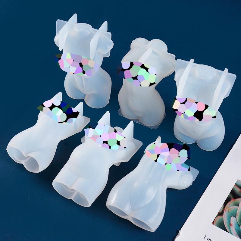 

Новый 3D Art Body Candle Кристалл Форма для эпоксидной смолы Человек Ароматерапия Пластырь Воск Силиконовая форма DIY Ремесла Инструмент для
