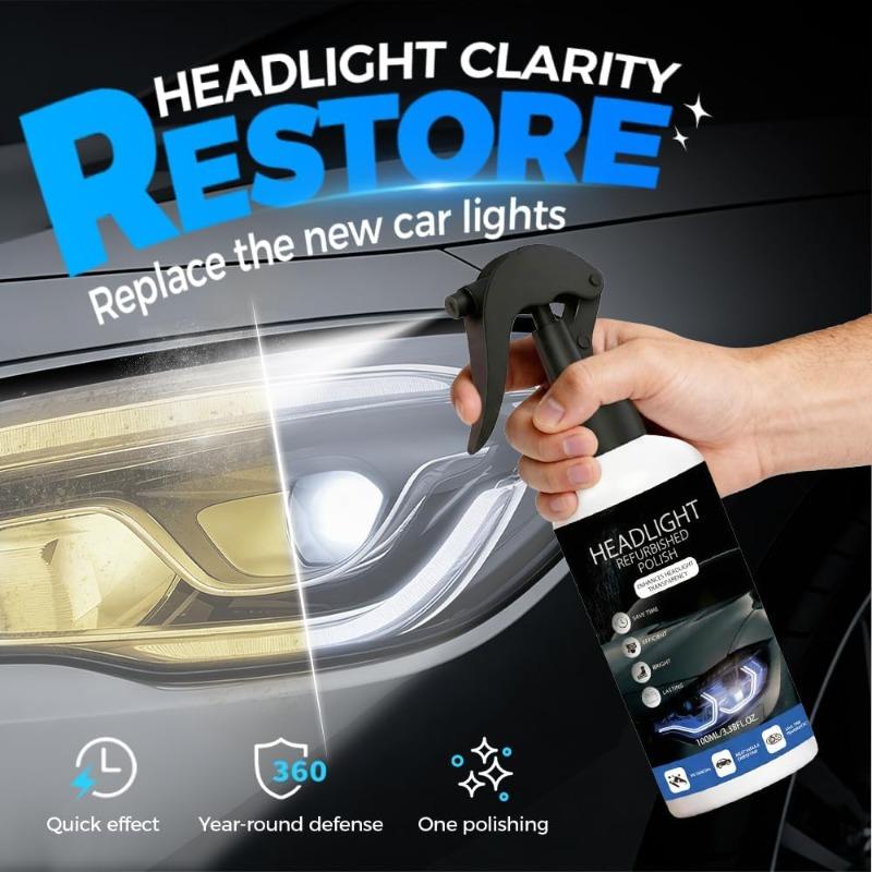 Car Headlight Restoration Kit,Headlight Cleaner and Restorer Kit,No Power Tools Required, Restoring To Like-New Condition,Head Light Restoring Kit