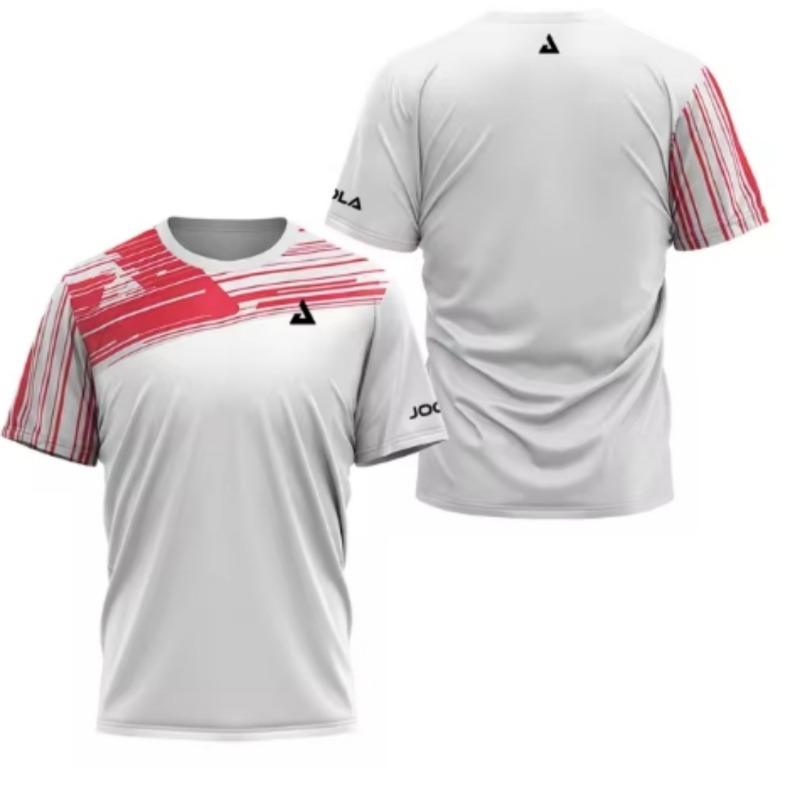 Men's T-shirt Summer Fashion Table Tennis Flower Printed Short Sleeved Badminton Tennis Quick Drying Short Sleeved Men'