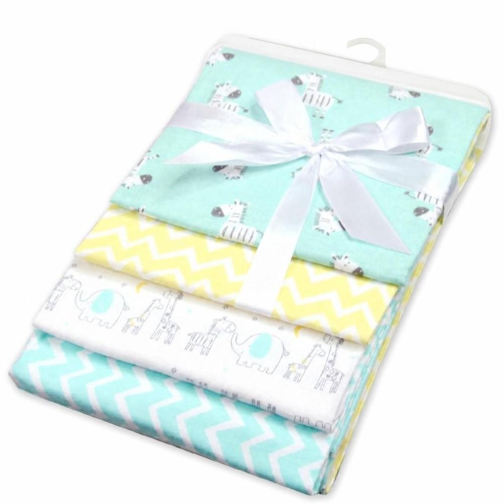 4Pcs Pack 76x76cm Receiving Baby Blanket Super Soft Baby Bedsheet Blanket  DIY Quilting Sewing