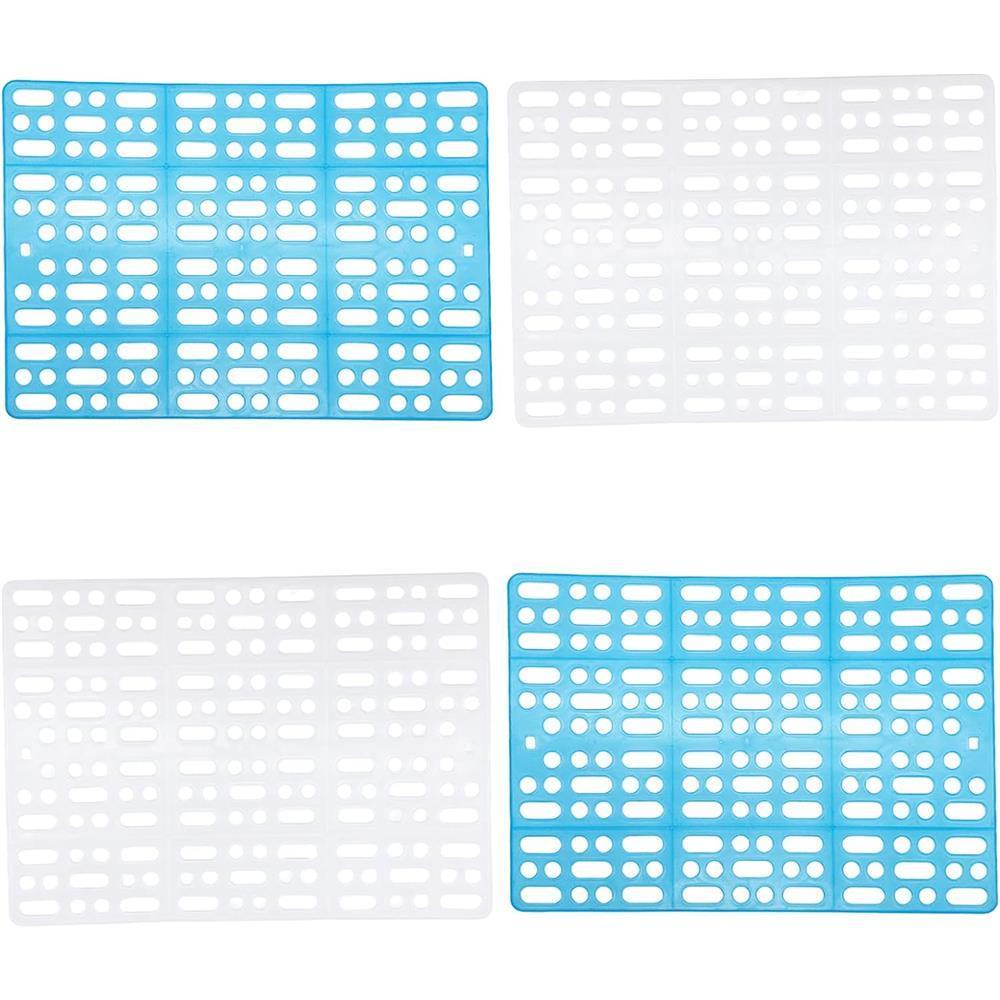 

Кроличьи лапки, 4 отверстия для утечки воды, пластиковый коврик для лапок кролика, коврики для манежа, пластиковый коврик для клетки кролика 4PCS