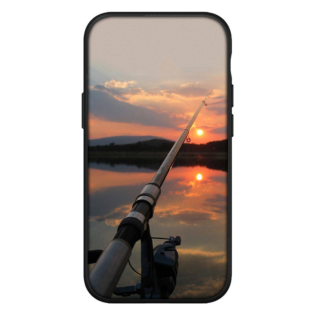 For Samsung Galaxy S24 S23 iPhone 16 15 14 Xiaomi Redmi Note 13 12 11 Plus 9 Pro Max X XR Phone Case Fishing Fly Trout Carp Rod Fish OPPO Huawei Cover