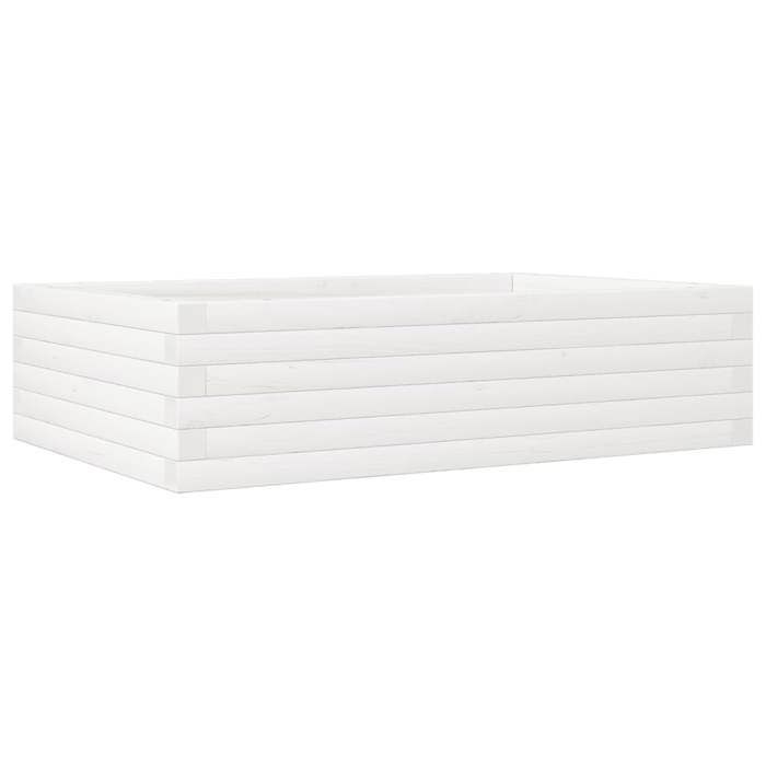 VidaXL Planter White 90x60x23 Cm Solid Pine Wood, Outdoor Planter, Flower Box, Plant Box, Planter of 847234