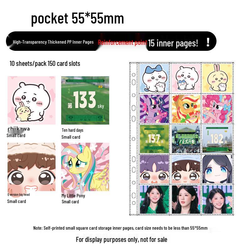 A4 Transparent 15-Pocket Loose-Leaf Pages for Coins & Stamps Collection Album