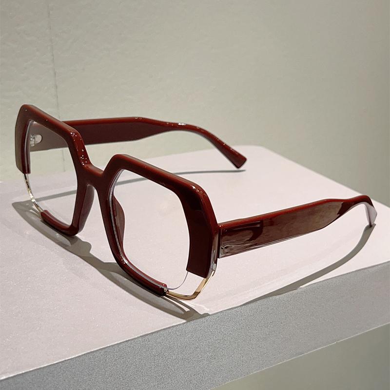 Oversized Square Glasses Women New Fashion Blue Light Blockng Optical Frames Trendy Chic Brand Design Decor Eyewear