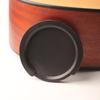 38-41 Inch Black Silicone Guitar Soundhole Cover - Dustproof & Anti-Mildew Accessory