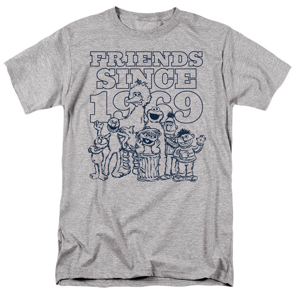 Sesame Street 50th Anniversary Friends Since Licensed Adult T-Shirt XL