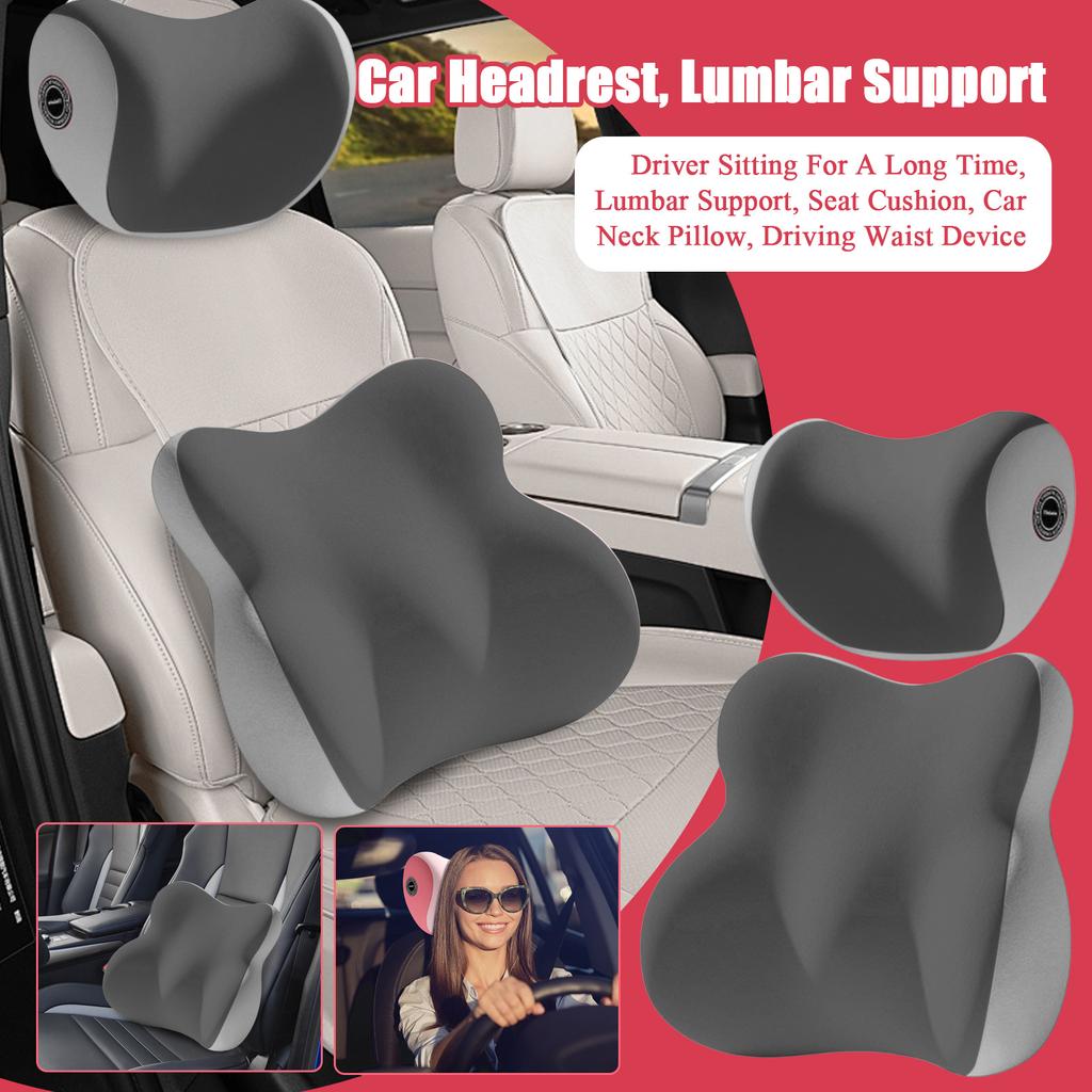 Car Headrest, Lumbar Support, Driver Sitting For A Long Time, Lumbar Support, Seat Cushion, Car Neck Pillow, Driving Waist Device